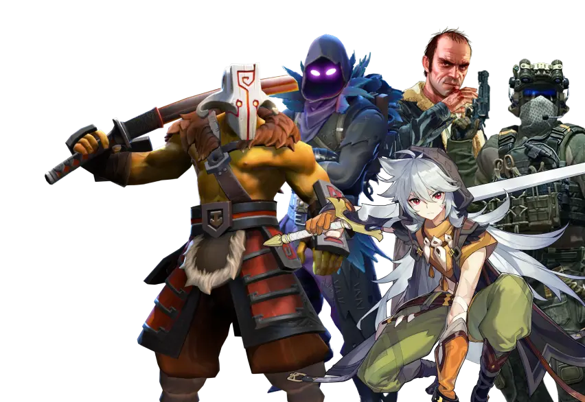 Персонажи популярных игр - CS2, Dota 2, Valorant